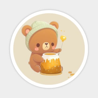 Bear with honey cute kawaii Magnet